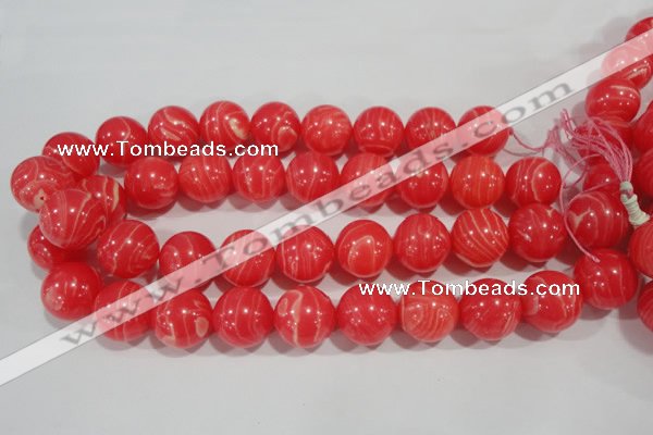 CTU2738 15.5 inches 20mm round synthetic turquoise beads