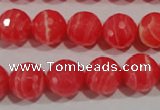 CTU2744 15.5 inches 12mm faceted round synthetic turquoise beads