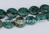 CTU456 15.5 inches 12mm flat round African turquoise beads wholesale
