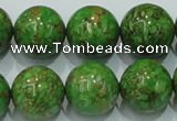 CTU611 15.5 inches 18mm round synthetic turquoise beads wholesale