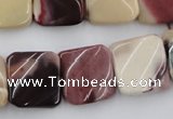 CTW353 15.5 inches 16*16mm twisted square mookaite beads