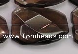 CTW512 15.5 inches 30*40mm faceted & twisted synthetic quartz beads