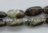 CUG169 15.5 inches 10*20mm oval australian unakite beads