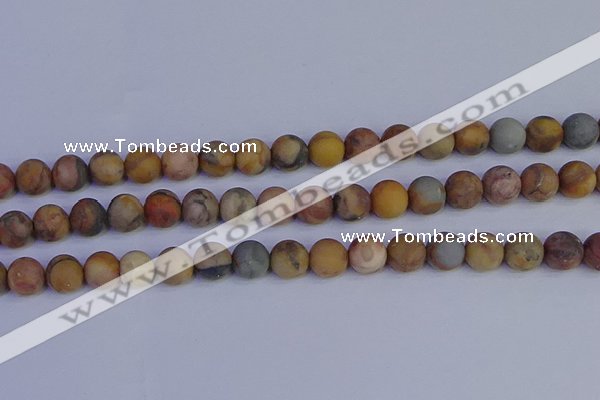 CVJ15 15.5 inches 12mm round matte venus jasper beads wholesale