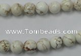 CWB312 15.5 inches 8mm round howlite turquoise beads wholesale