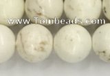 CWB803 15.5 inches 10mm round white howlite turquoise beads