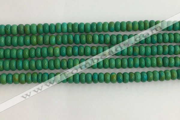 CWB898 15.5 inches 2*4mm rondelle howlite turquoise beads
