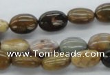 CWJ01 15.5 inches 10*14mm oval wood jasper gemstone beads wholesale