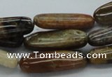 CWJ04 15.5 inches 10*30mm oval wood jasper gemstone beads wholesale