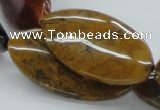 CWJ06 15.5 inches 20*40mm horse eye wood jasper gemstone beads