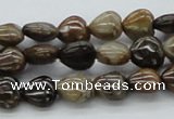 CWJ07 15.5 inches 10*10mm heart wood jasper gemstone beads wholesale