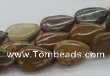 CWJ09 15.5 inches 12*18mm flat teardrop wood jasper gemstone beads