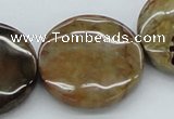CWJ14 15.5 inches 30mm coin wood jasper gemstone beads wholesale