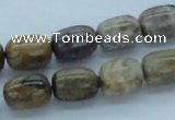 CWJ18 15.5 inches 10*14mm egg-shaped wood jasper gemstone beads