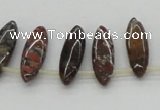 CWJ21 15.5 inches 8*30mm horse eye wood jasper gemstone beads