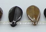 CWJ22 15.5 inches 15*25mm leaf-shaped wood jasper gemstone beads
