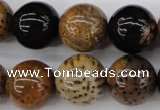 CWJ285 15.5 inches 17mm round wood jasper gemstone beads wholesale
