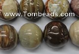 CWJ31 15.5 inches 18mm round wood jasper gemstone beads