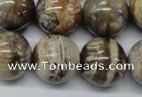 CWJ32 15.5 inches 20mm round wood jasper gemstone beads