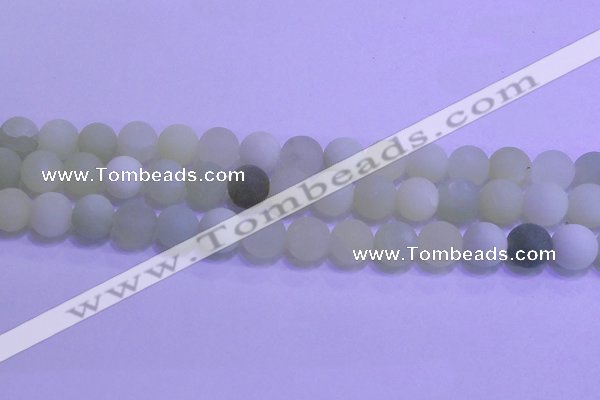 CXJ304 15.5 inches 12mm round matte New jade beads wholesale