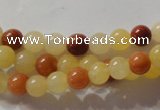 CYJ261 15.5 inches 6mm round mixed color yellow jade beads wholesale