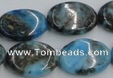 CYQ56 15.5 inches 18*25mm oval dyed pyrite quartz beads wholesale