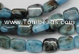 CYQ68 15.5 inches 8*10mm rectangle dyed pyrite quartz beads wholesale