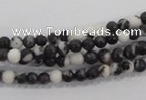 CZJ202 15.5 inches 6mm round black & white zebra jasper beads