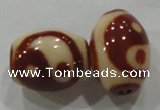 DZI33 2PCS 14*18mm oval loose Tibetan Agate Dzi Beads wholesale