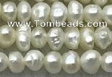 FWP07 14.5 inches 2mm - 3mm potato white freshwater pearl strands