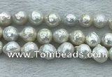 FWP360 15 inches 11mm - 12mm baroque freshwater nucleated pearl beads