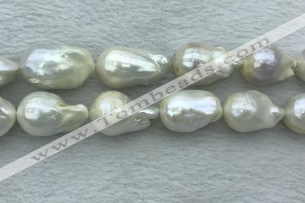 FWP366 15 inches 16mm - 18mm baroque freshwater nucleated pearl beads