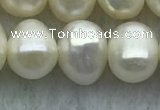 FWP59 15 inches 6mm - 7mm potato white freshwater pearl strands