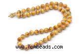 GMN7835 18 - 36 inches 8mm, 10mm round grade A golden tiger eye beaded necklaces