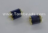 NGC1266 15*20mm faceted tube agate gemstone connectors wholesale