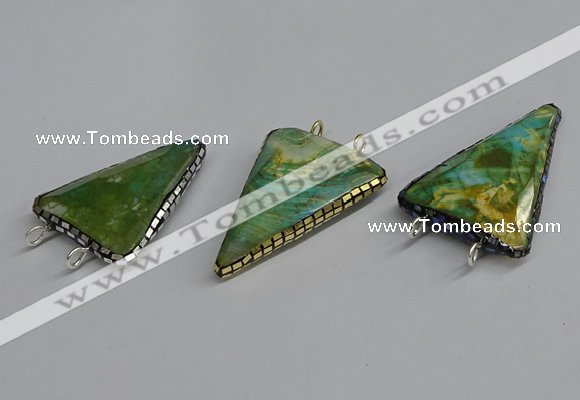 NGC1838 30*35mm - 30*40mm triangle agate connectors wholesale