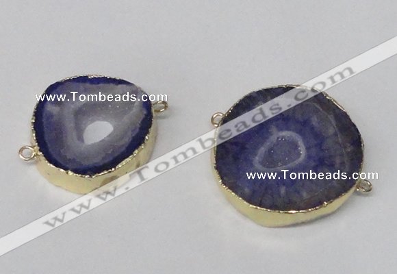 NGC479 25*30mm - 35*40mm freefrom druzy agate gemstone connectors