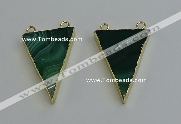 NGC5162 25*35mm - 30*40mm triangle agate gemstone connectors