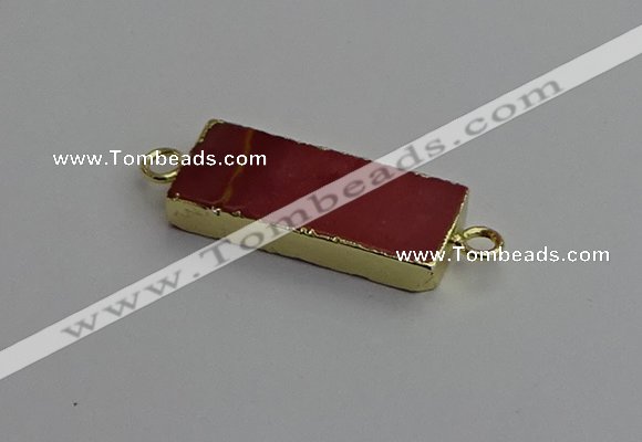 NGC5689 10*28mm - 10*30mm rectangle mookaite gemstone connectors