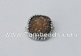 NGC632 24*25mm - 26*28mm freeform plated druzy agate connectors