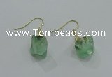 NGE175 8*10mm - 10*12mm nuggets fluorite earrings wholesale