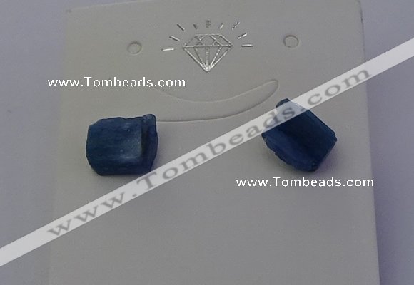 NGE5107 6*10mm nuggets blue kyanite earrings wholesale