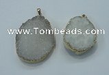 NGP1022 25*35mm - 35*45mm freeform druzy agate beads pendant