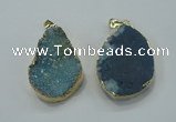 NGP1028 25*35mm - 35*45mm freeform druzy agate beads pendant