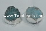 NGP1047 20*30mm - 25*35mm freeform druzy agate beads pendant