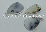NGP1152 30*40mm - 40*50mm freeform agate pendants with brass setting