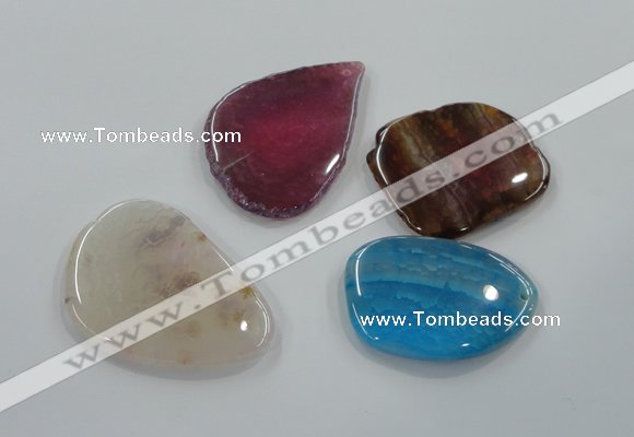 NGP1177 40*50mm - 50*60mm freeform agate gemstone pendants wholesale