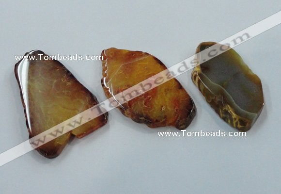 NGP1195 30*60mm - 45*75mm freeform agate gemstone pendants wholesale