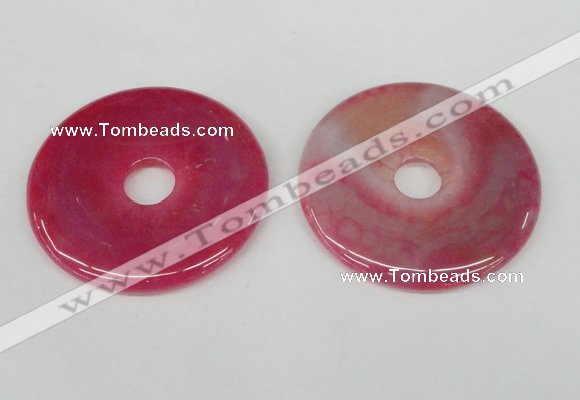NGP1371 7*50mm - 8*55mm donut agate gemstone pendants