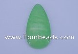 NGP140 2pcs 30*60mm teardrop dyed white jade gemstone pendants